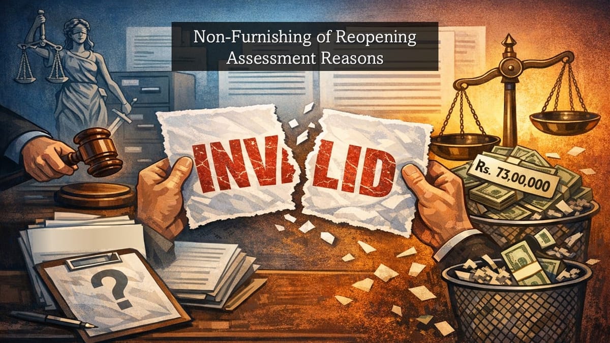 ITAT Quashes Reassessment Proceedings for Non-Furnishing of Reopening Reasons; Rs. 73 Lakh Additions Deleted