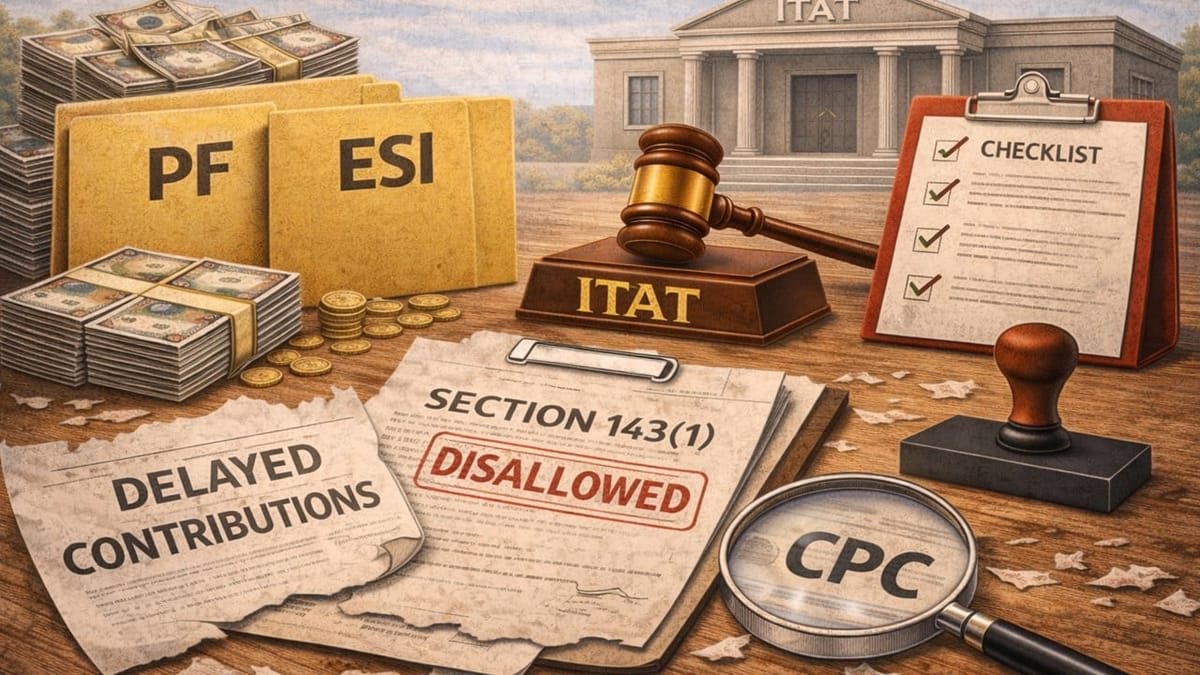 ITAT quashes CPC disallowance of delayed PF/ESI contributions made under Section 143(1)