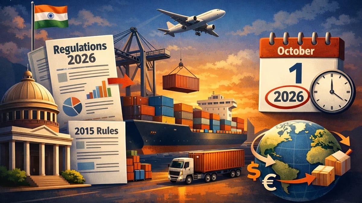 RBI Notifies New FEMA Rules 2026 for Export and Import of Goods and Services: Effective October 1