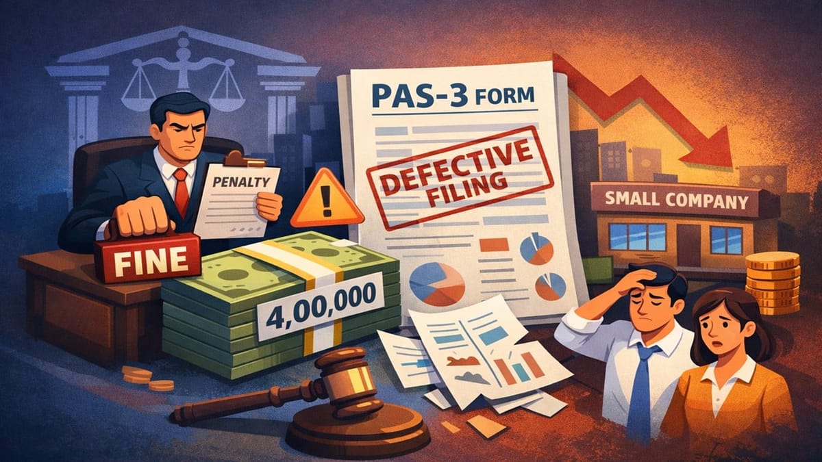 ROC Slaps Rs. 4 Lakh Penalty for Defective PAS-3 Filing in Private Placement by Small Company