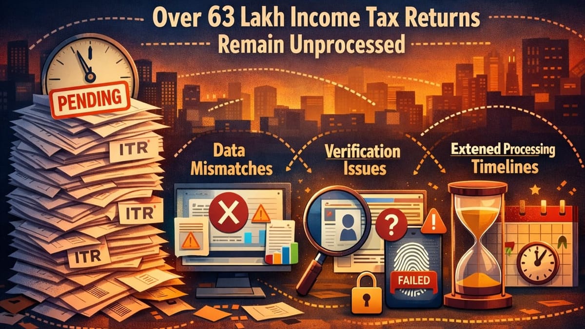 Refund Still Not Received for AY 2025-26? Know Reasons Why 61 Lakh ITRs Are Still Pending to be Processed