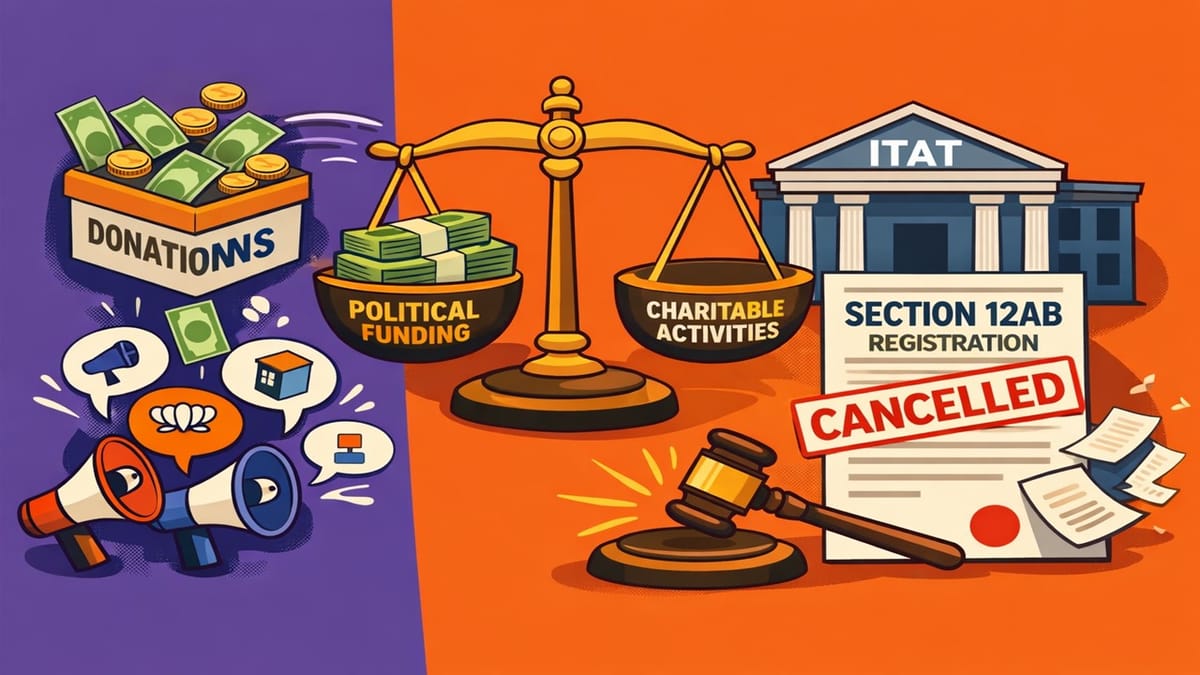 Selective Funding of Political Content Justifies Cancellation of Section 12AB Registration: ITAT