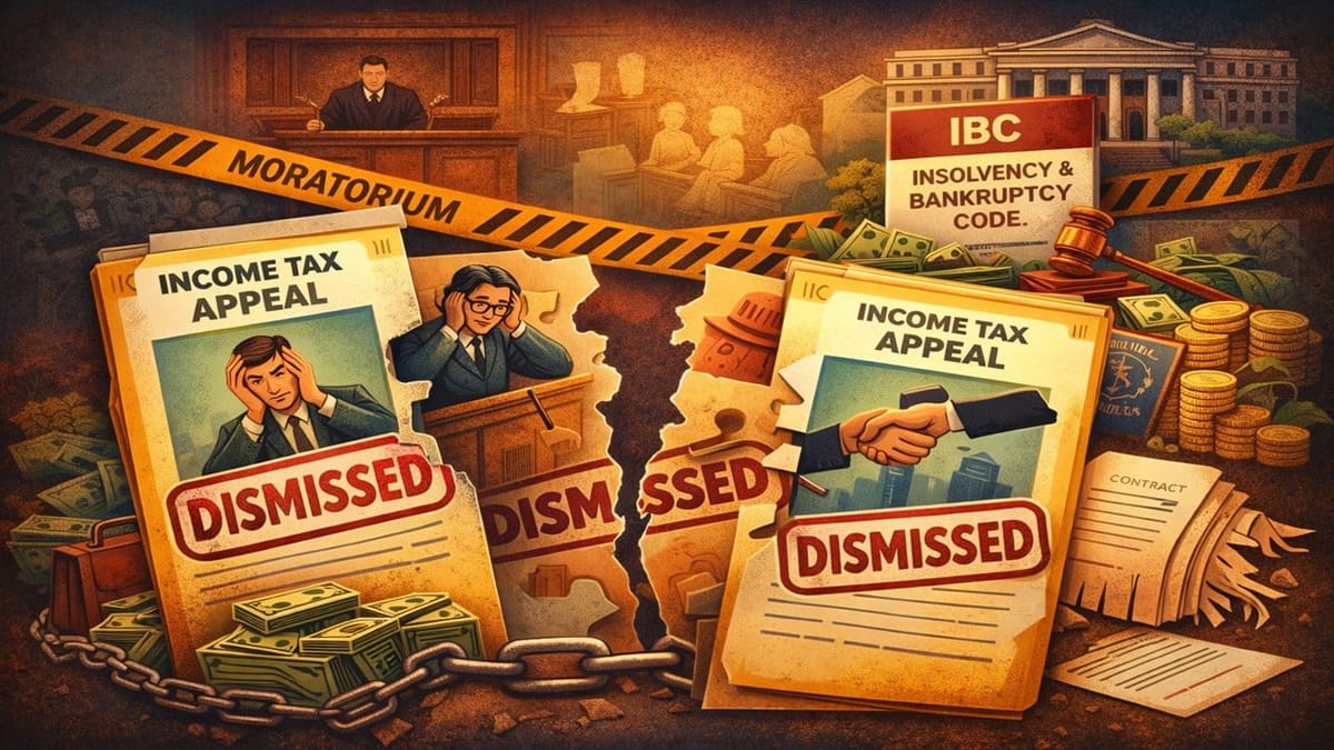 Appeals Dismissed as Infructuous Due to Ongoing IBC Proceedings and Moratorium: ITAT