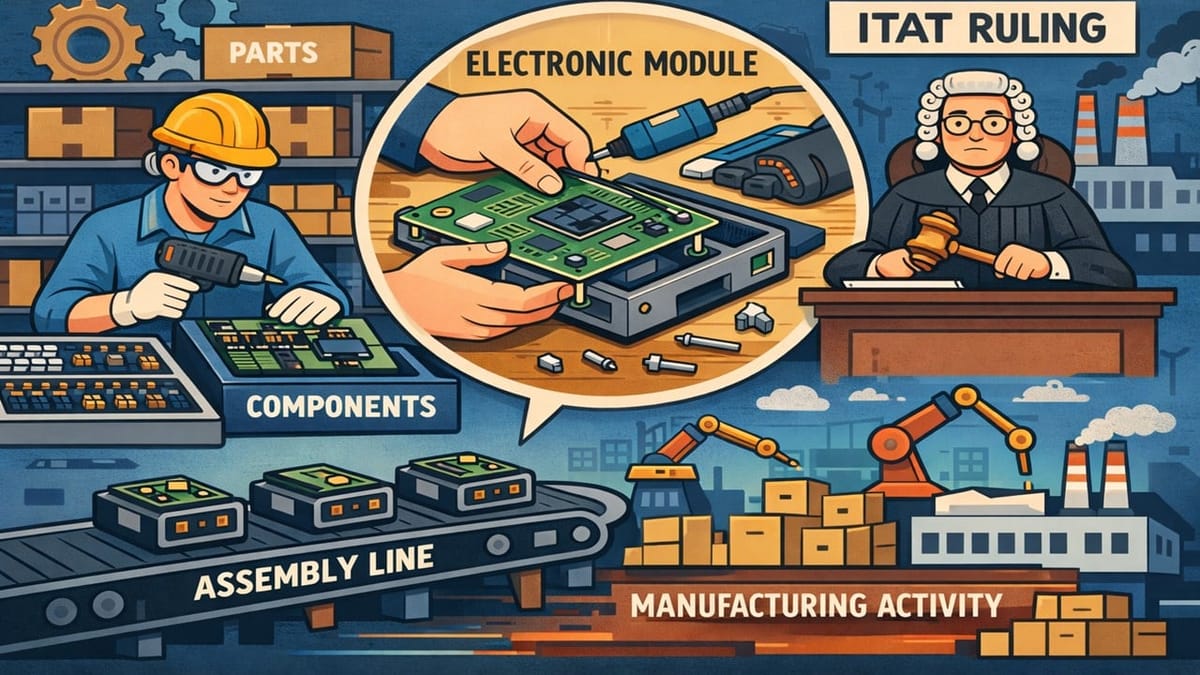 Assembling Components into a New Commercial Product Would Qualify as Manufacturing Activity: ITAT