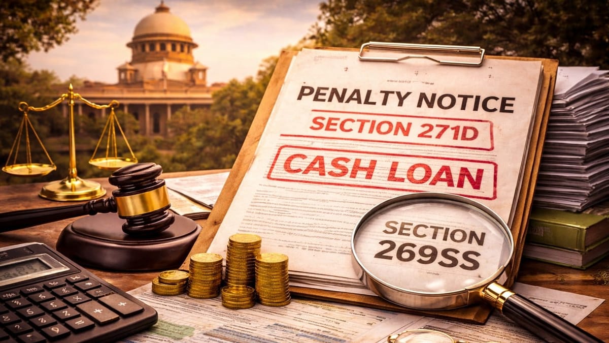 Income Tax Penalty for Cash Loans u/s 271D Cannot Survive Procedural Defect: Supreme Court