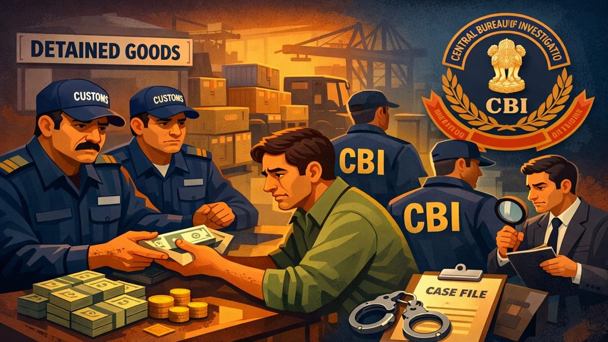 Customs Officials Alleged of Demanding Bribery to Release Detained Goods; CBI Registers Case