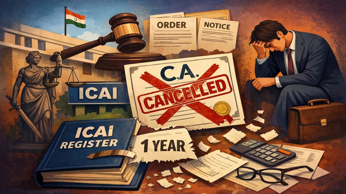 Delhi High Court Orders Removal of CA from ICAI Register for One Year