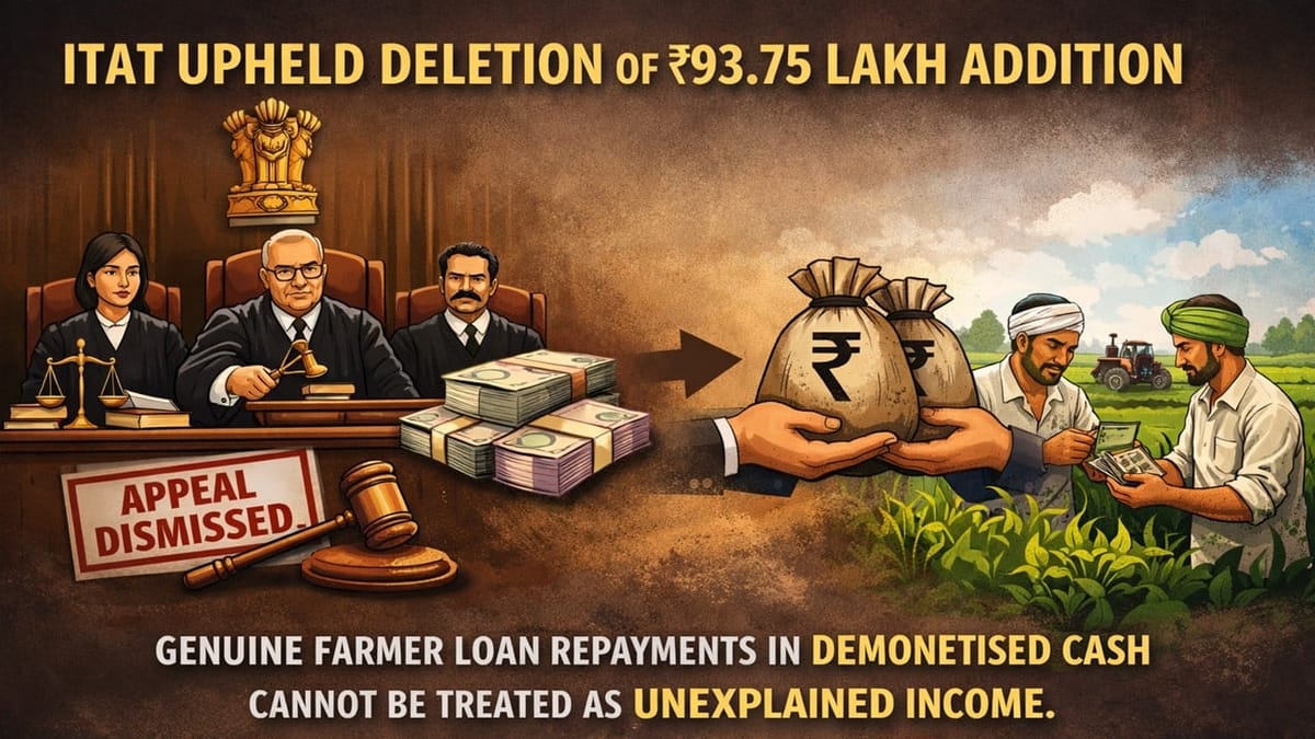 ITAT Relief to Gujarat Farmer Cooperative: Demonetisation Addition Deleted After Proper Loan Records Verified