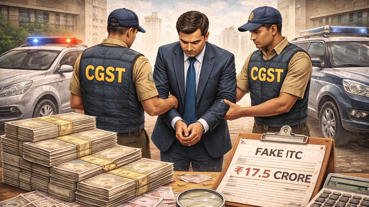 CGST arrests Modasa businessman over Rs. 17.5 crore fake ITC claim