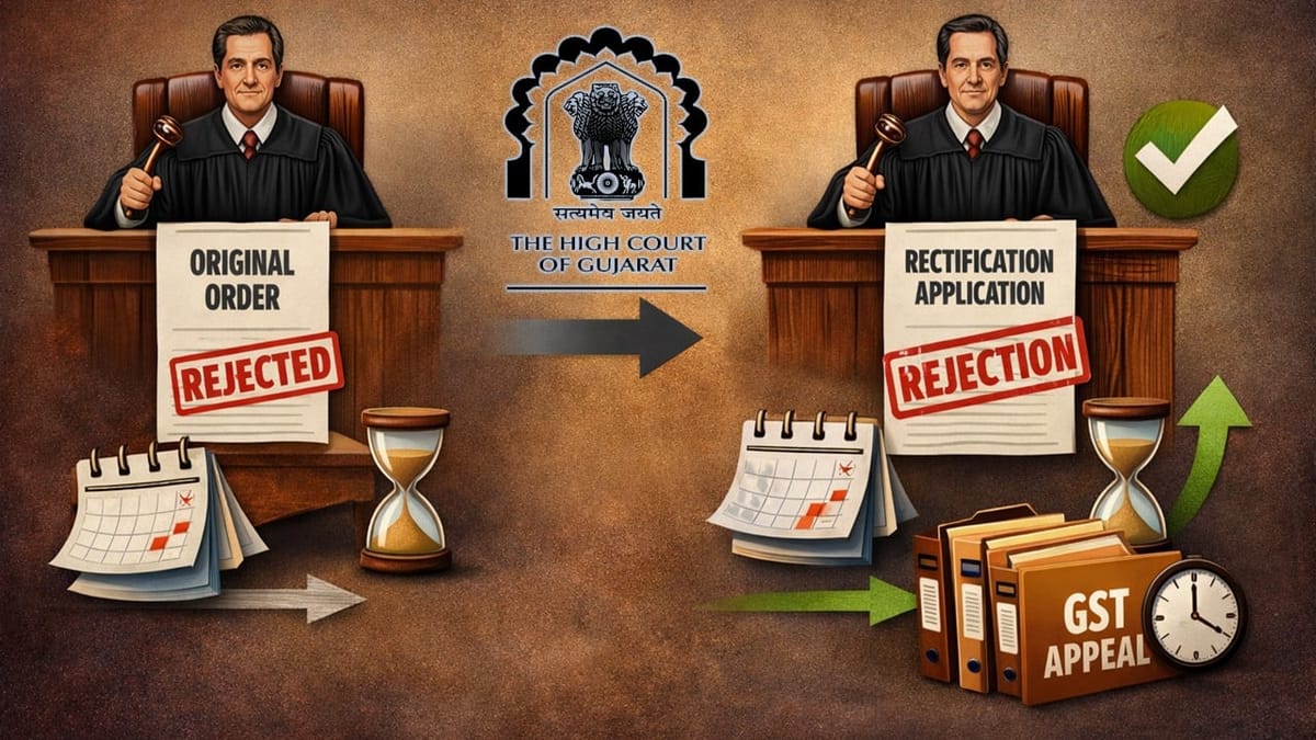 GST Appeal Limitation Must Be Counted from Rectification Rejection, Holds Gujarat High Court