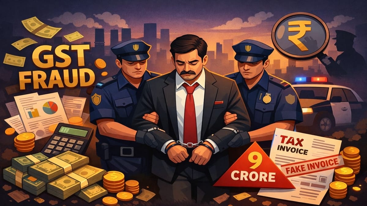 GST Fraud: Ludhiana Businessman Arrested in Rs 9 Crore Scam