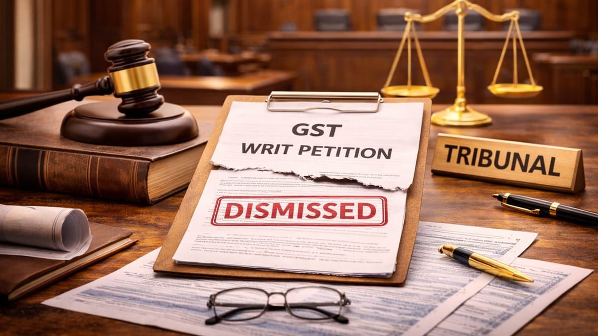 High Court Declines to Entertain GST Writ Due to Availability of Tribunal Remedy