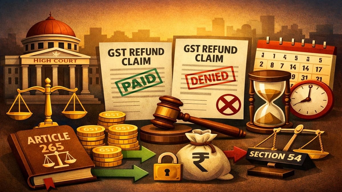 High Court: Refund of GST Paid Twice Cannot Be Denied on Limitation; Article 265 Overrides Section 54