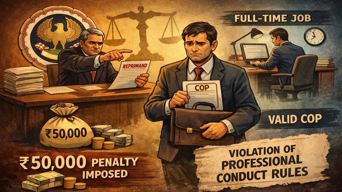 ICAI Disciplinary Committee Reprimands CA for Holding Full-Time Job While Retaining COP, Penalty Levied