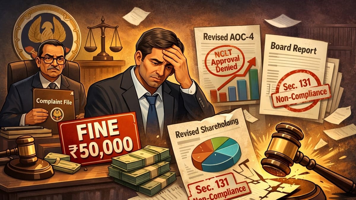 ICAI Reprimands CA for Certifying Revised AOC-4 Without NCLT Approval