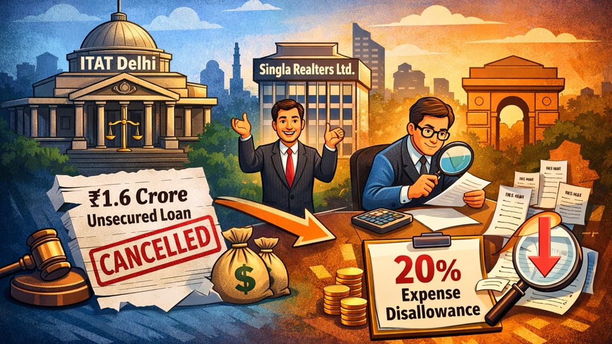 ITAT Deletes Rs. 1.6 Crore Unsecured Loan Additions; Expense Disallowance Cut To 20%