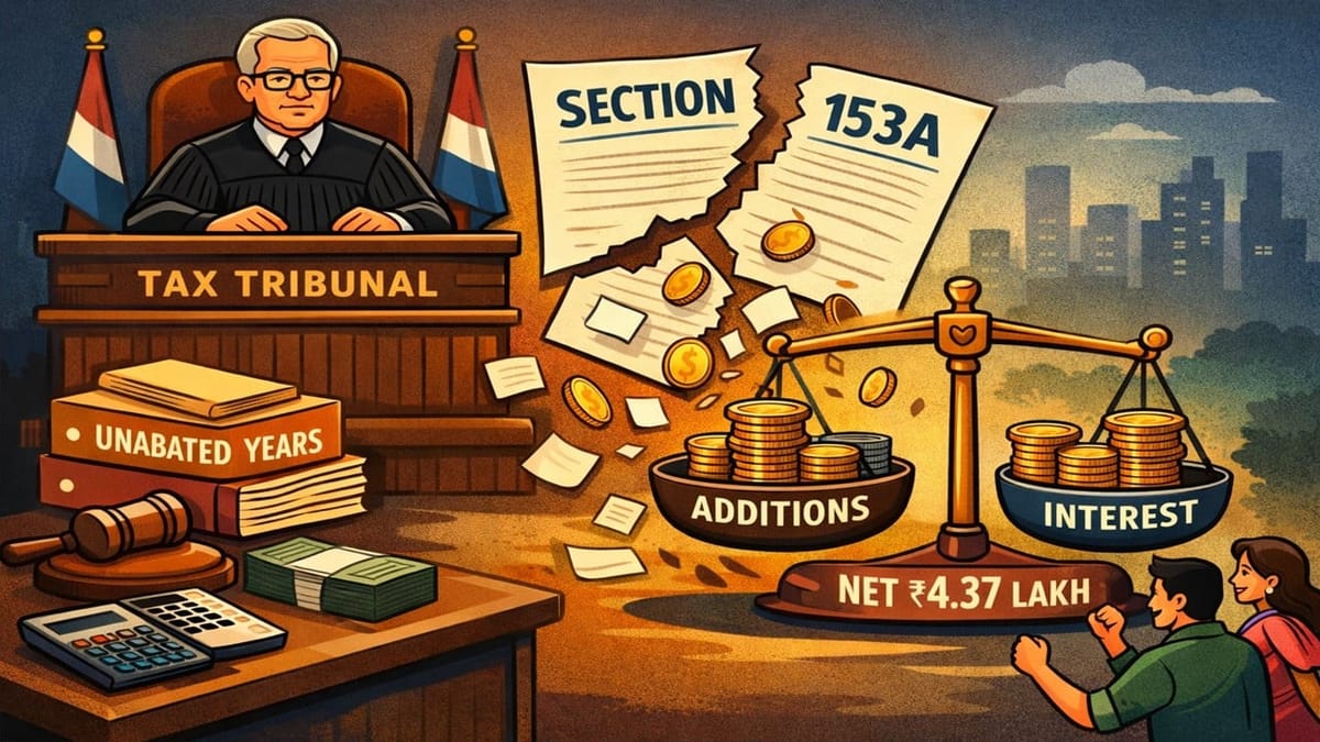 ITAT Quashes 153A Additions for Unabated Years; Restricts Interest Addition to Net Rs. 4.37 Lakh