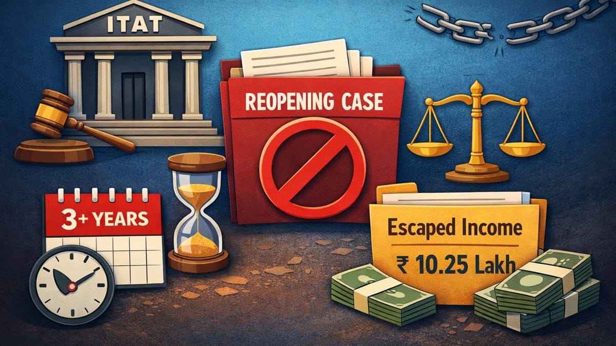 ITAT Quashes Reopening Beyond 3 Years Where Escaped Income Was Rs. 10.25 Lakh