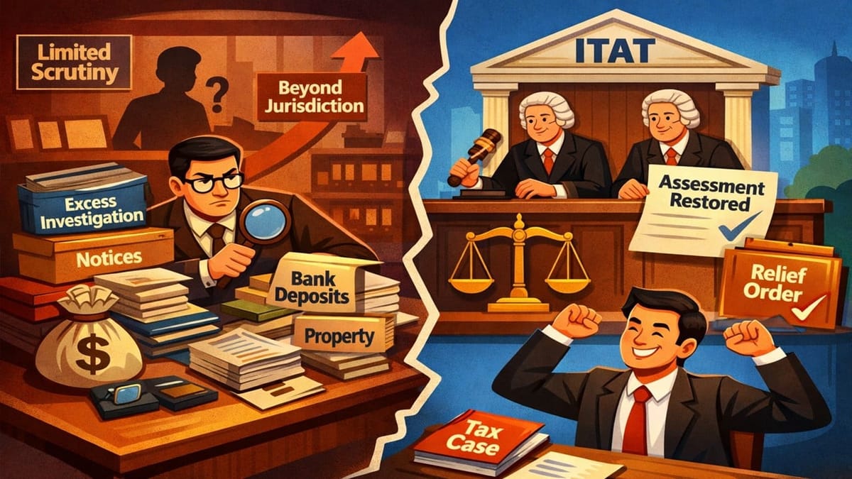 ITAT Restores Assessment After AO Goes Beyond Scope of Limited Scrutiny in Cash Deposit Case