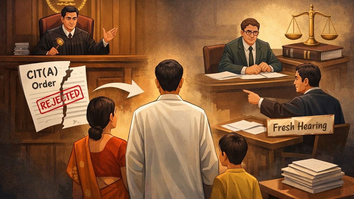 ITAT Sets Aside CIT(A) Order for Breach of Principles of Natural Justice; Remands Case for Fresh Adjudication