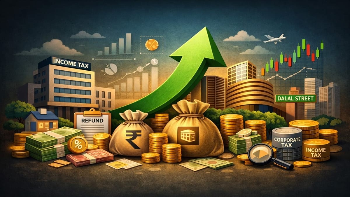 India’s Net Direct Tax Collections Rise 9.4% to Rs. 19.44 Lakh Crore, Reflecting a Broader Tax Base