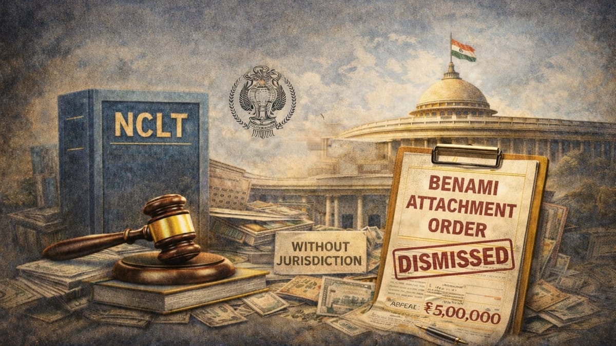 NCLT Cannot Review Benami Attachment Orders: Supreme Court Dismisses Liquidators’ Appeals with Costs