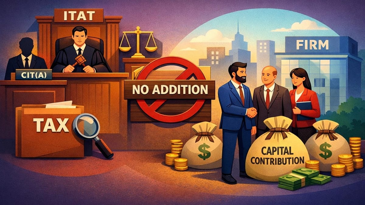 No Addition Can be Made Against Firm for Capital Contributed by Partners: ITAT Upholds CIT(A)’s Ruling