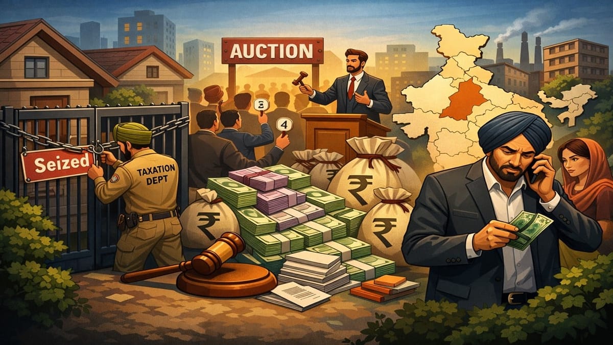 Punjab Government Attaches Rs. 91 Crore Properties in Major Tax Recovery Drive