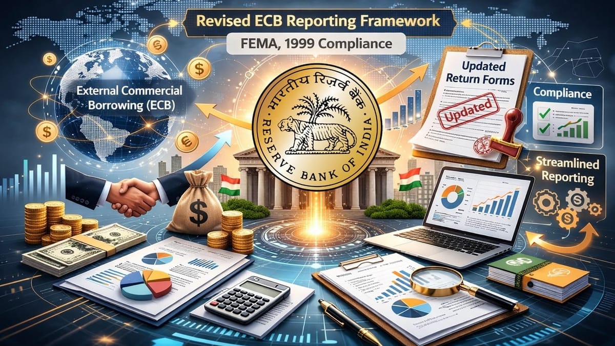 RBI Revises ECB Reporting Framework under FEMA Master Direction: New Return Forms Notified