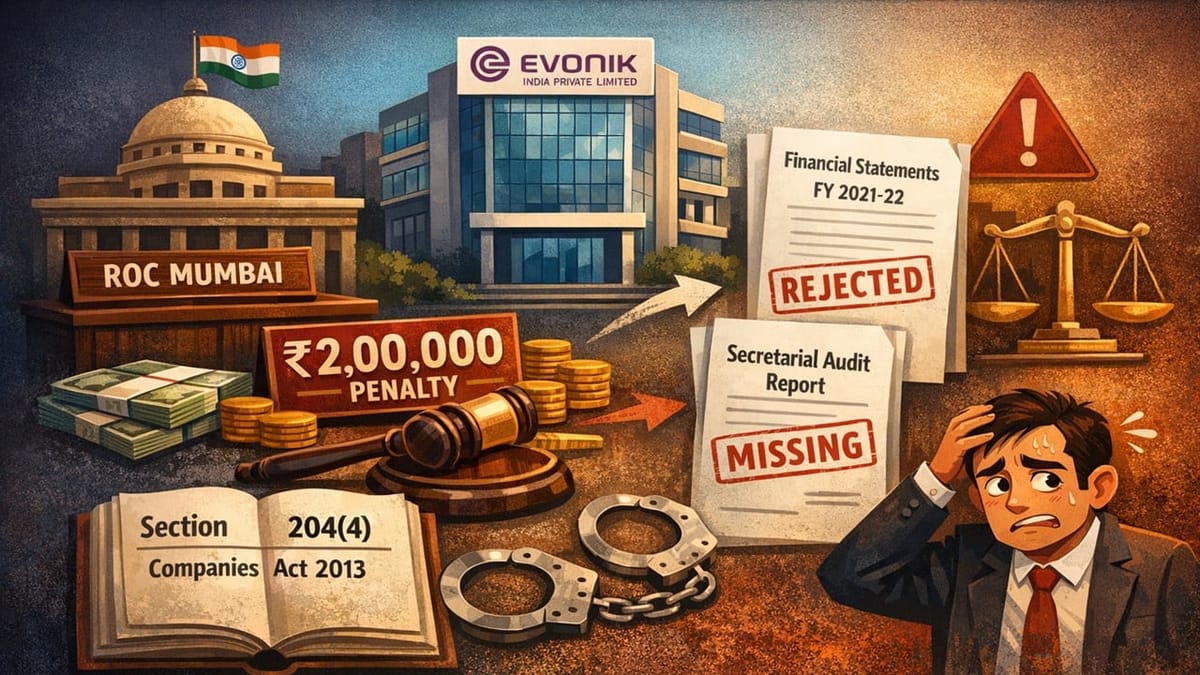 ROC Mumbai Slaps Penalty on Company for Delay in Secretarial Audit Report Filing