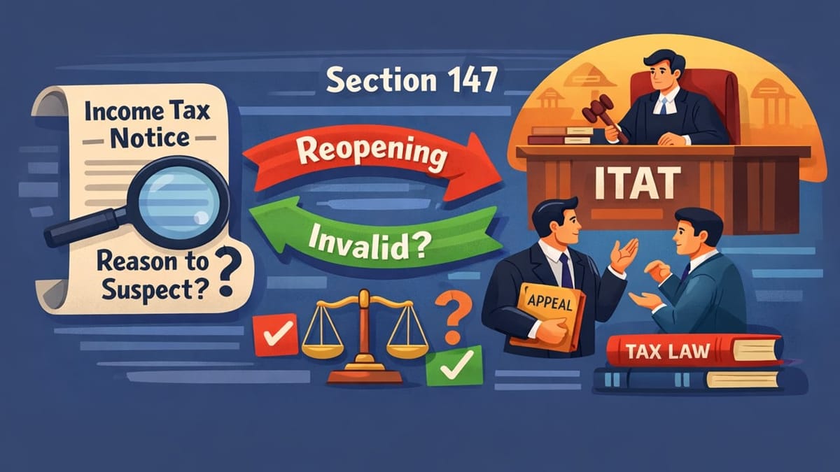 Reopening Based on “mere suspicion or roving inquiry” Invalid Under Section 147: ITAT