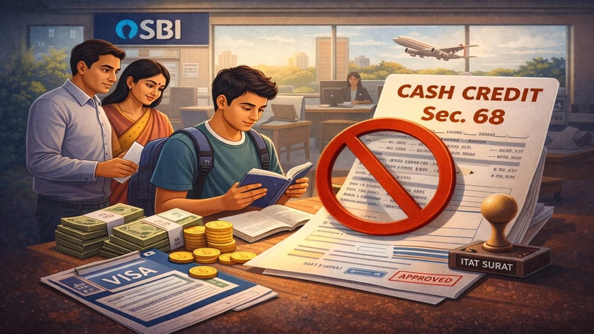 Student’s Visa-Related Bank Deposits Can’t Be Taxed as Unexplained Cash Credit: ITAT Surat