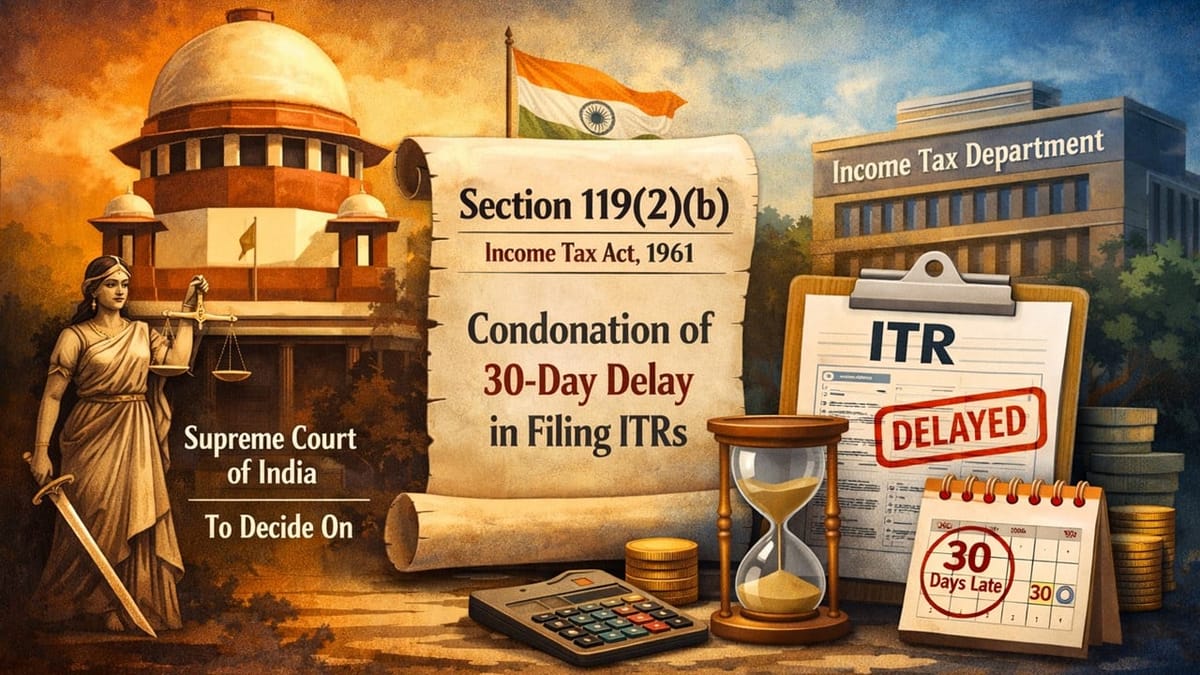 Supreme Court to Decide IT Dept’s Scope to Condone 30 Months Delayed ITR Under Section 119(2)(b)