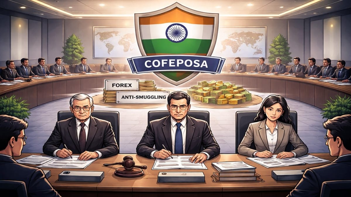 Central Govt Reconstitutes Advisory Board Under Conservation of Foreign Exchange and Prevention of Smuggling Activities Act