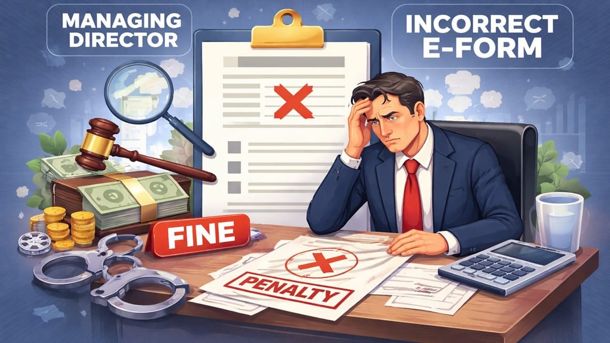Company’s Managing Director Penalised for Certifying Incorrect E-Form