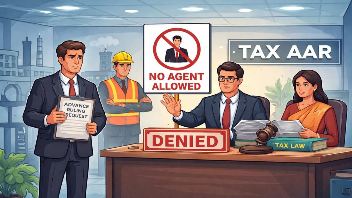 Consultants Cannot Seek Advance Ruling on Behalf of Their Manufacturer: Tamil Nadu AAR