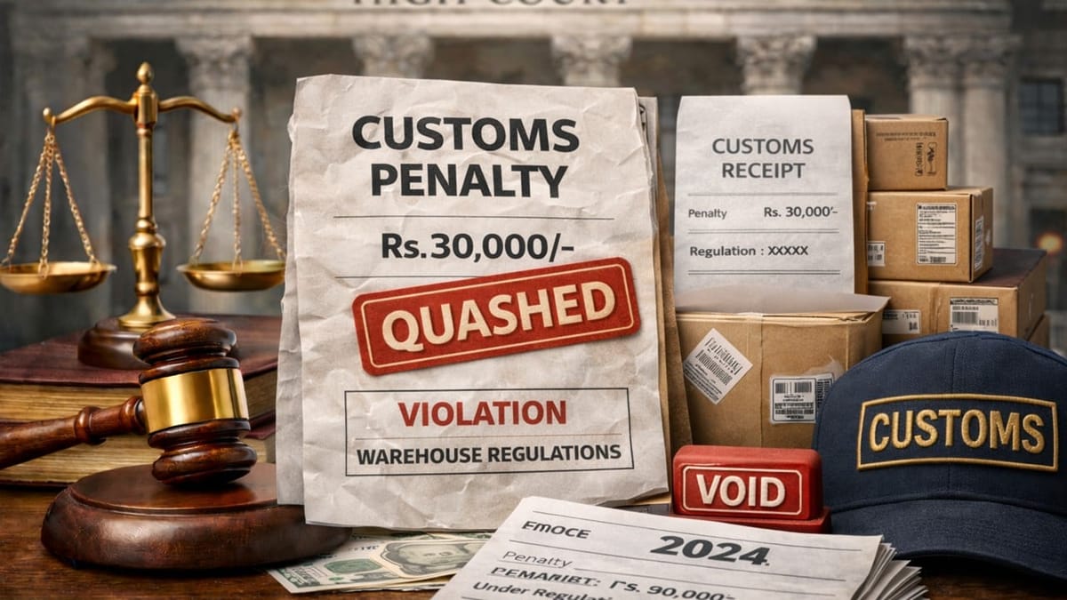 HC Quashes Rs. 30,000 Customs Penalty as Proceedings Invoked Wrong Warehouse Regulations