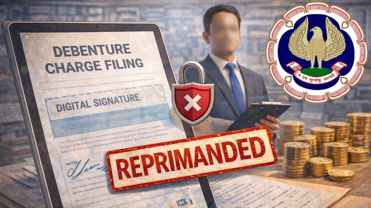 Disciplinary Committee Reprimands CA for Negligent Use of Digital Signature in Debenture Charge Filing