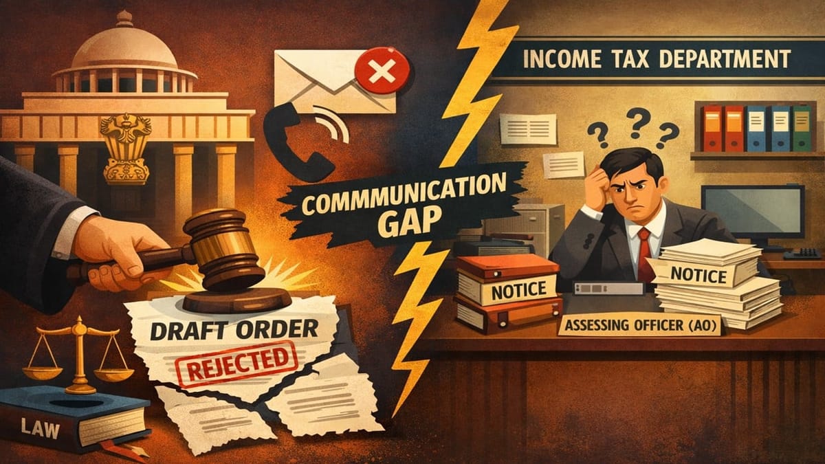 Delhi High Court Quashes Draft Order Issued by AO Due to Communication Gap