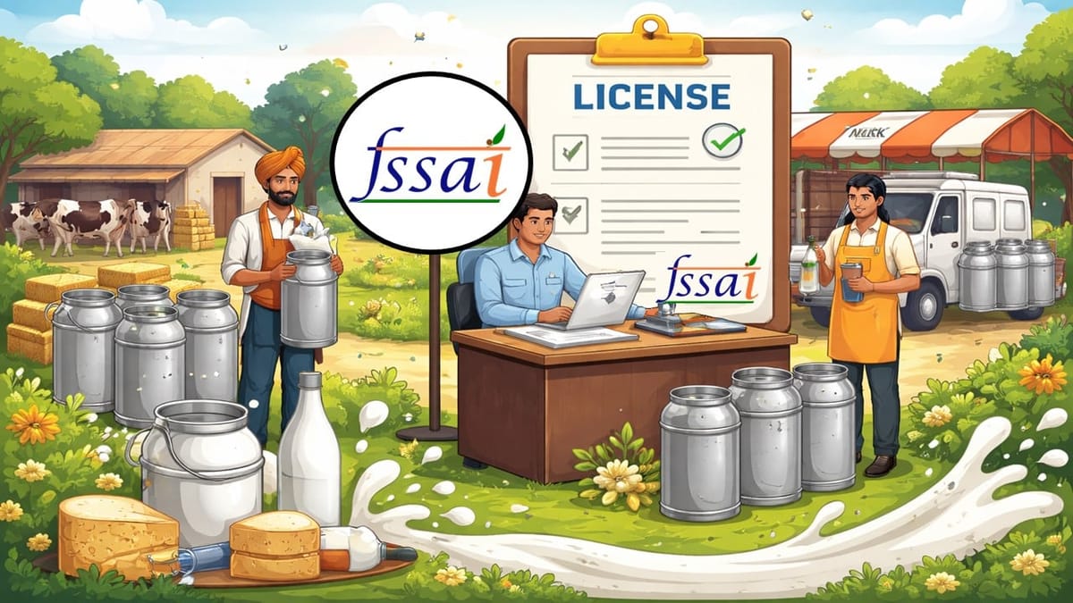 FSSAI Directs Milk Producers and Vendors to Obtain FSSAI Licenses