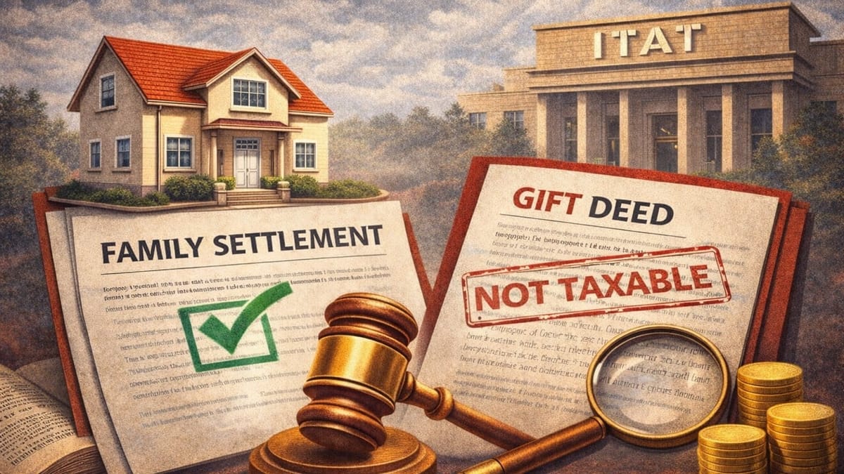 ITAT: Property Received Under Family Settlement Not Taxable u/s 56(2) Despite Gift Deed