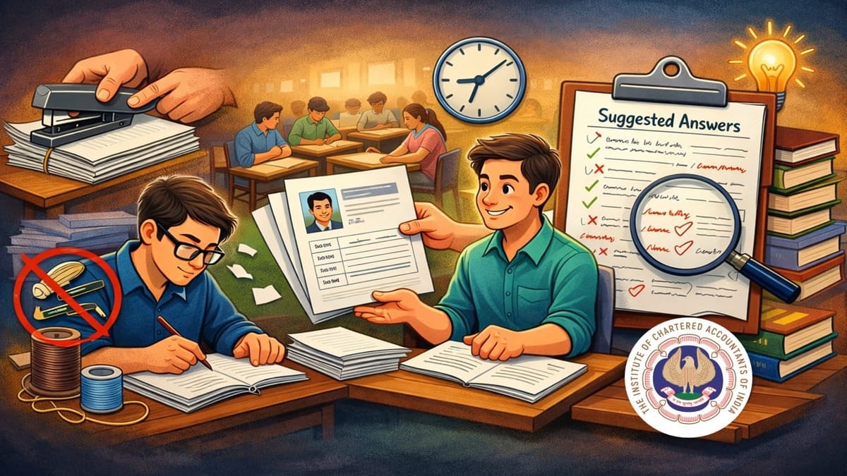 From Staplers to Pre-Printed Details: CA Calls for Small but Impactful Changes in ICAI Exam Process