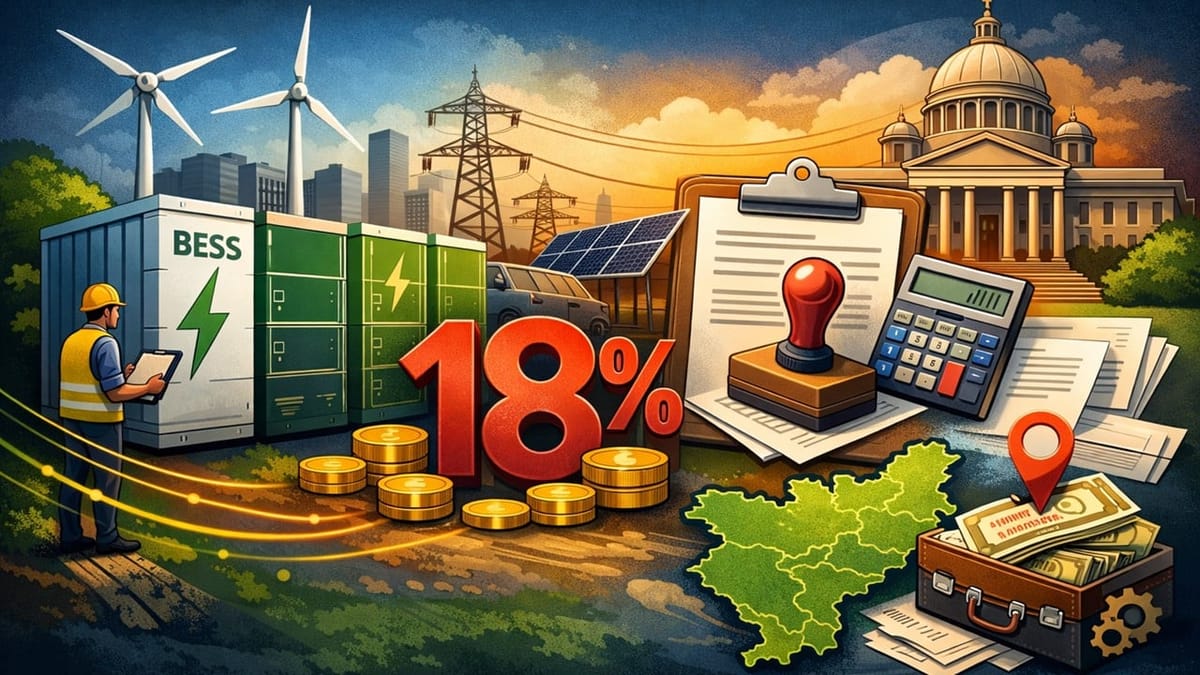 GST on Battery Energy Storage Systems (BESS): AAR Rules 18% Tax, No Electricity Exemption