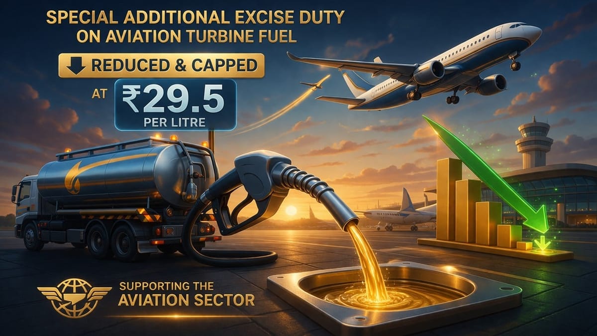 Govt Cuts Special Excise Duty on Aviation Fuel to Ease Air Travel Costs; Effective March 2026