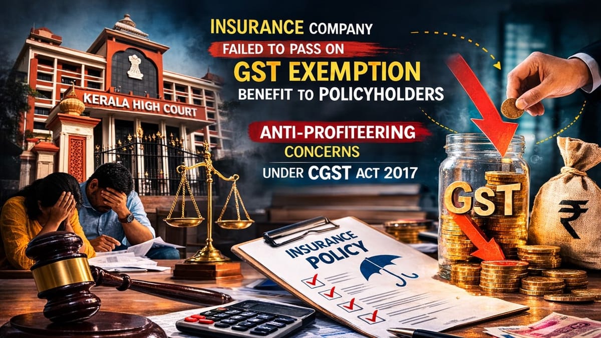 GST Cut but Premium Same? Petition in Kerala HC Questions Insurer Over Health Policy Charges
