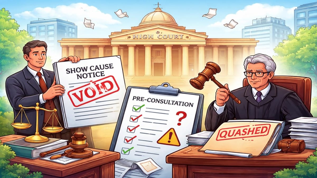 High Court Quashes Show Cause Notice Issued Without Mandatory Pre-Consultation