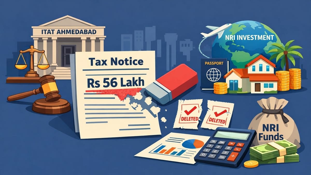 ITAT Ahmedabad Deletes Rs 56 Lakh Addition in NRI Property Investment Case