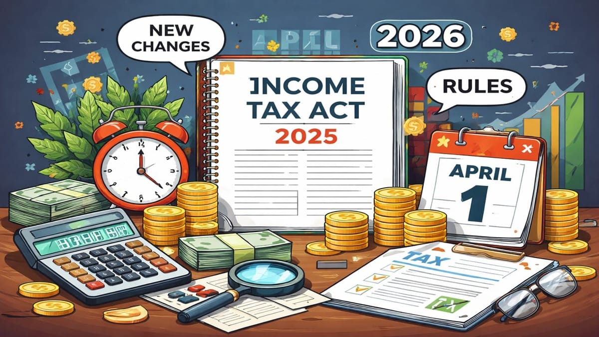 Income Tax Act 2025: New Changes in Income Tax Rules from April 1, 2026