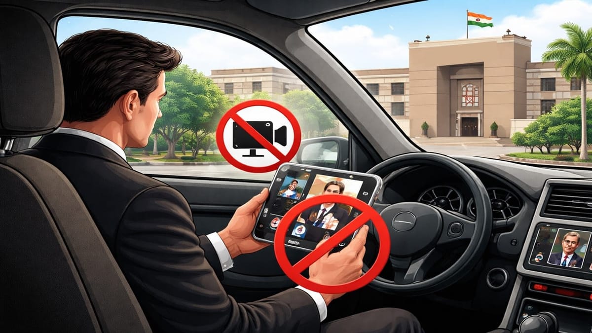 Courtroom Discipline Matters: Gujarat HC Throws Out Case After Advocate Joins from Car