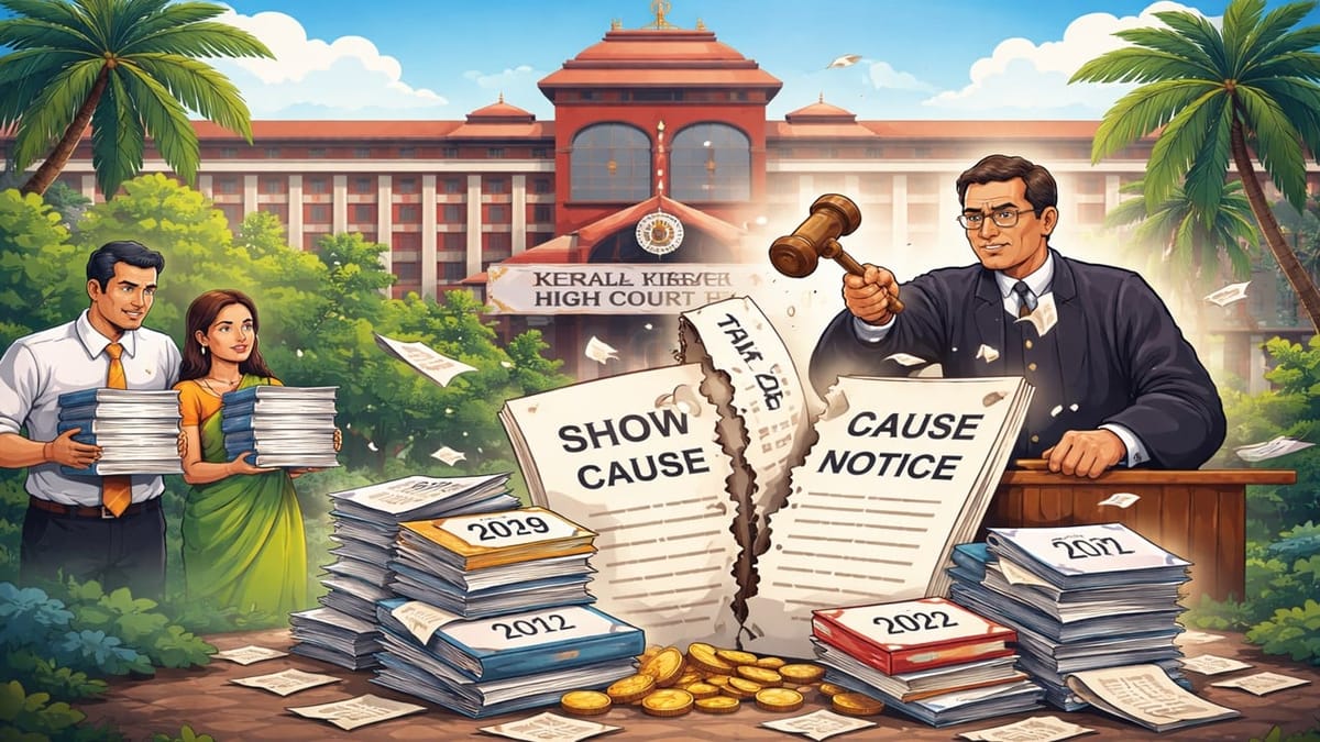 Kerala High Court Quashes Composite Show Cause Notice Covering Multiple Financial Years